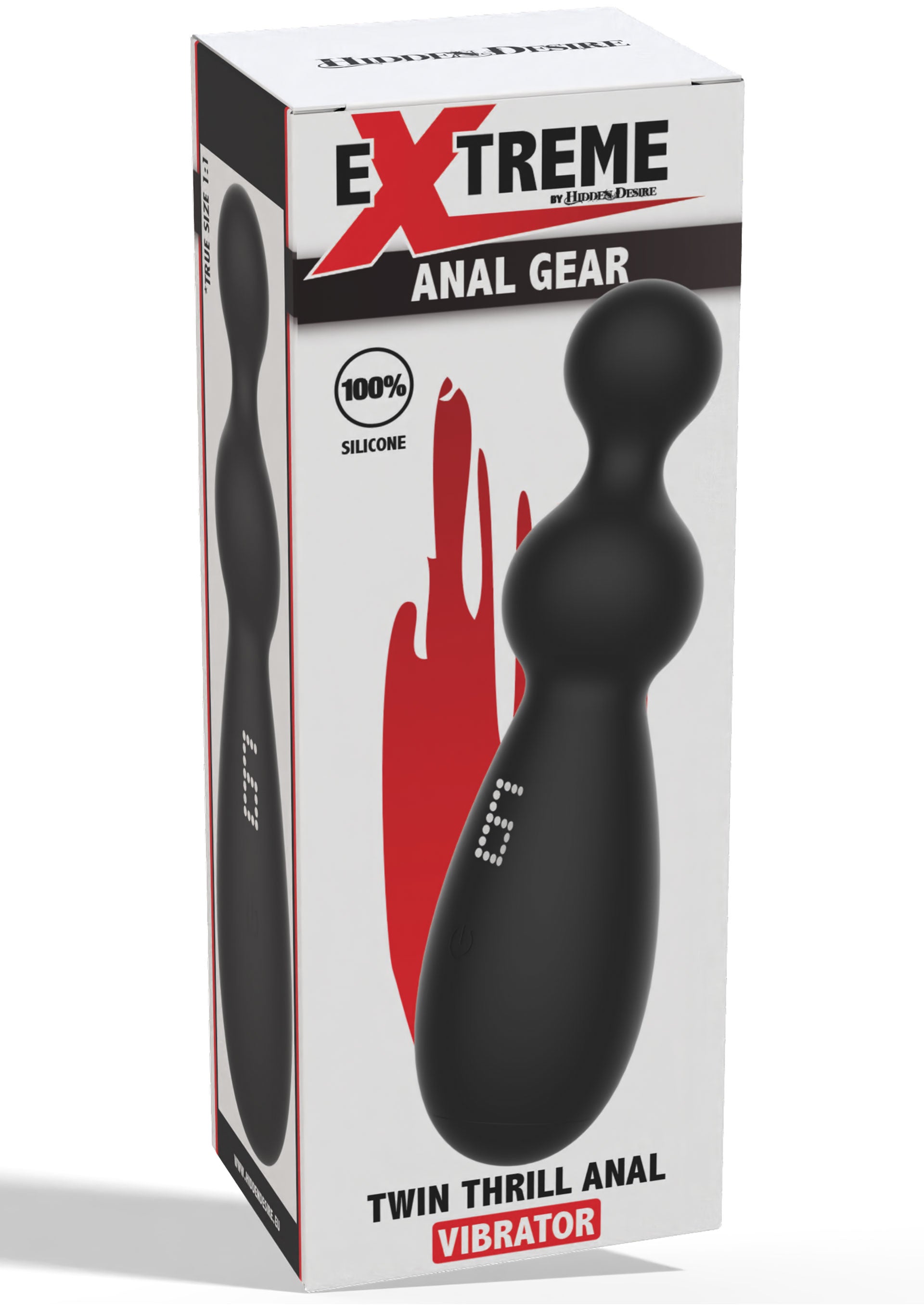 Vibrador anal Twin Thrill negro