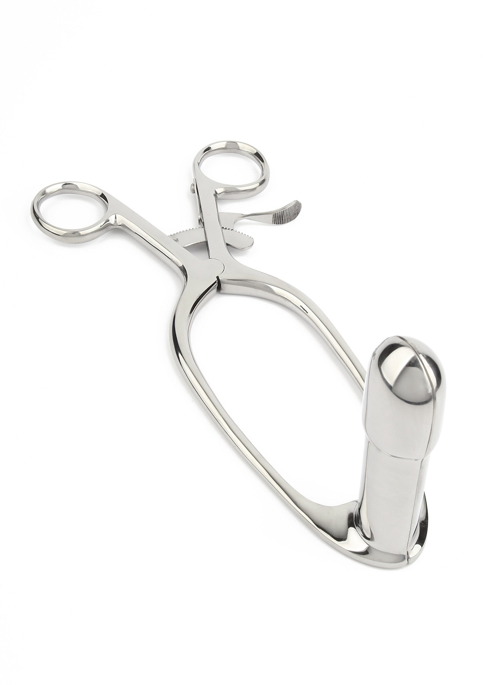 Espéculo rectal de Barr grande plateado
