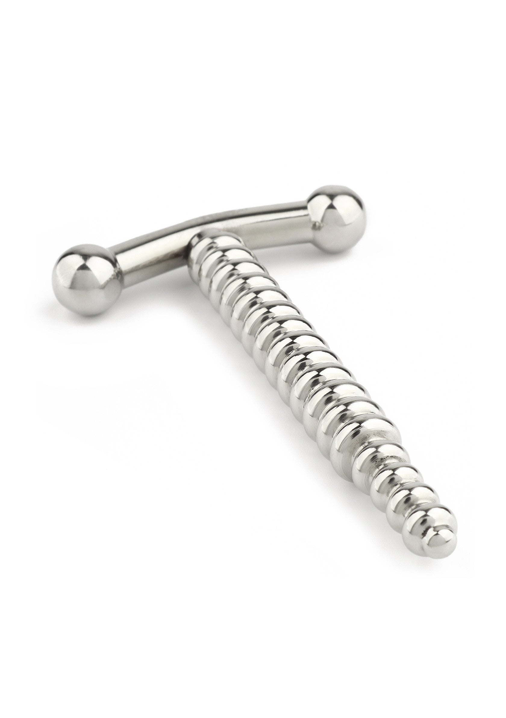 Destornillador plug anal plateado
