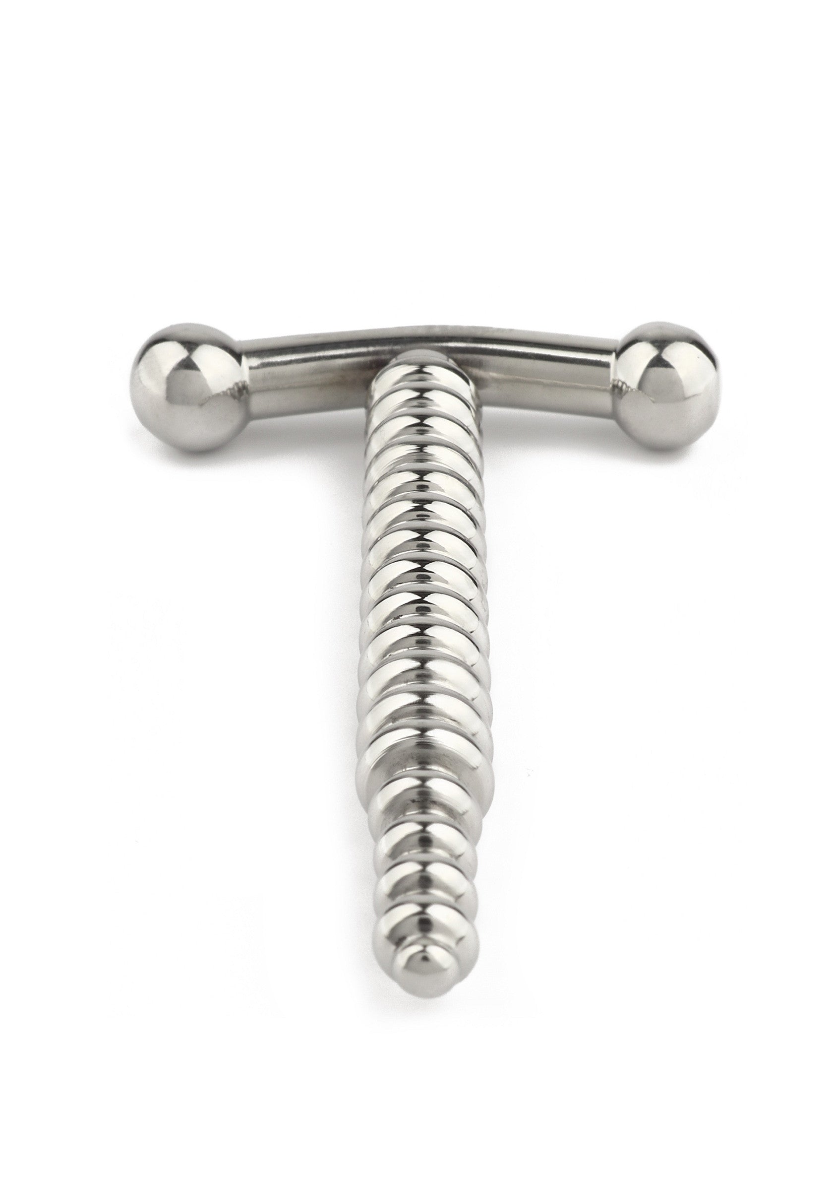Destornillador plug anal plateado