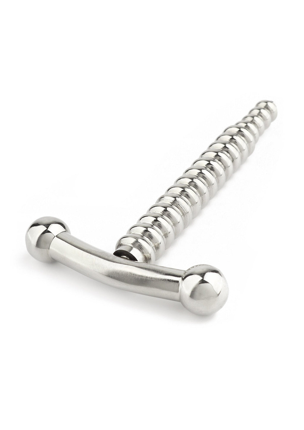 Destornillador plug anal plateado