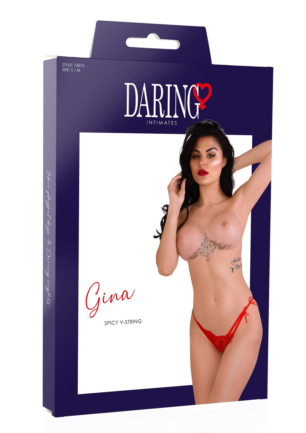 Tanga en V rojo picante Gina