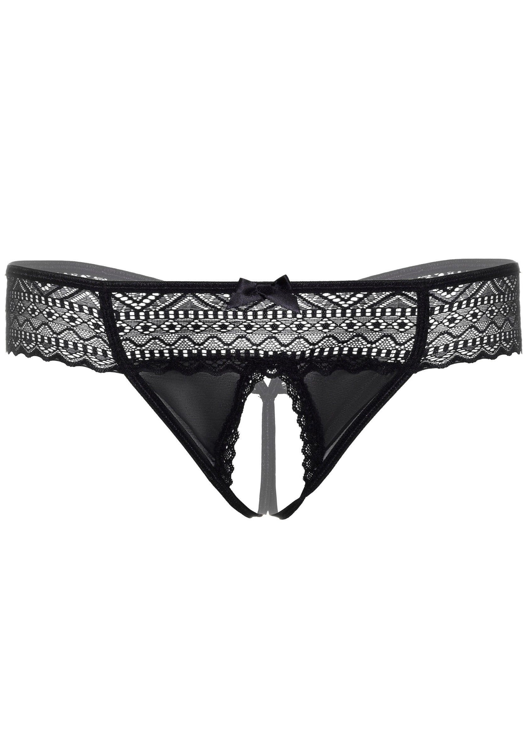 Tanga Roxanne sin entrepierna negro