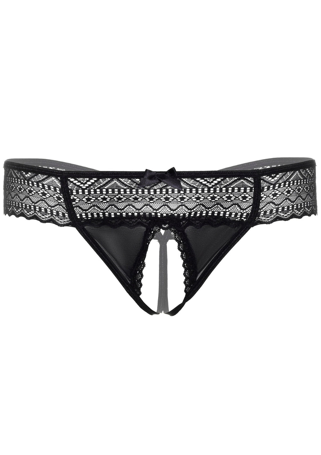 Tanga Roxanne sin entrepierna negro