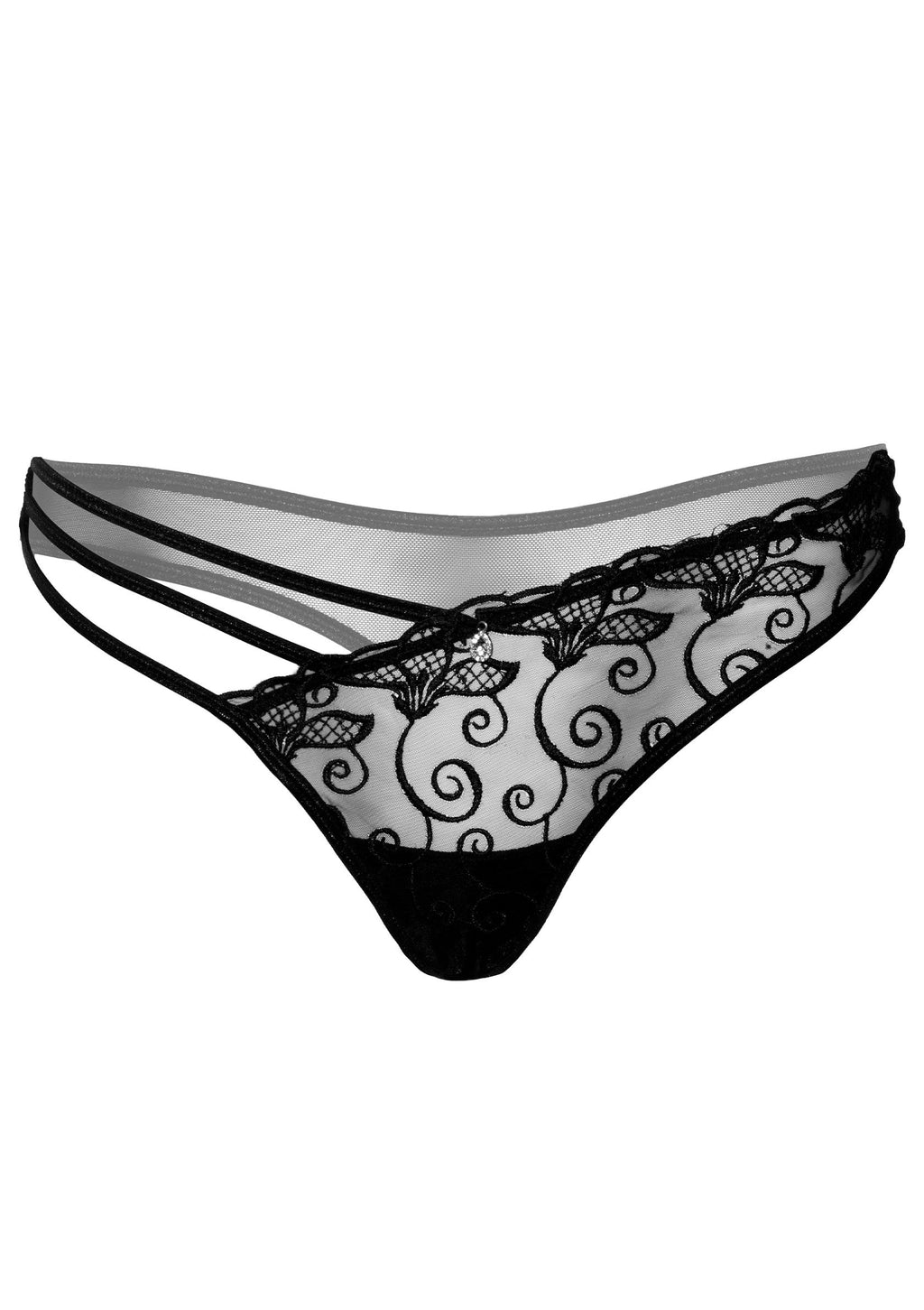 Tangas bordados muy sexys en negro