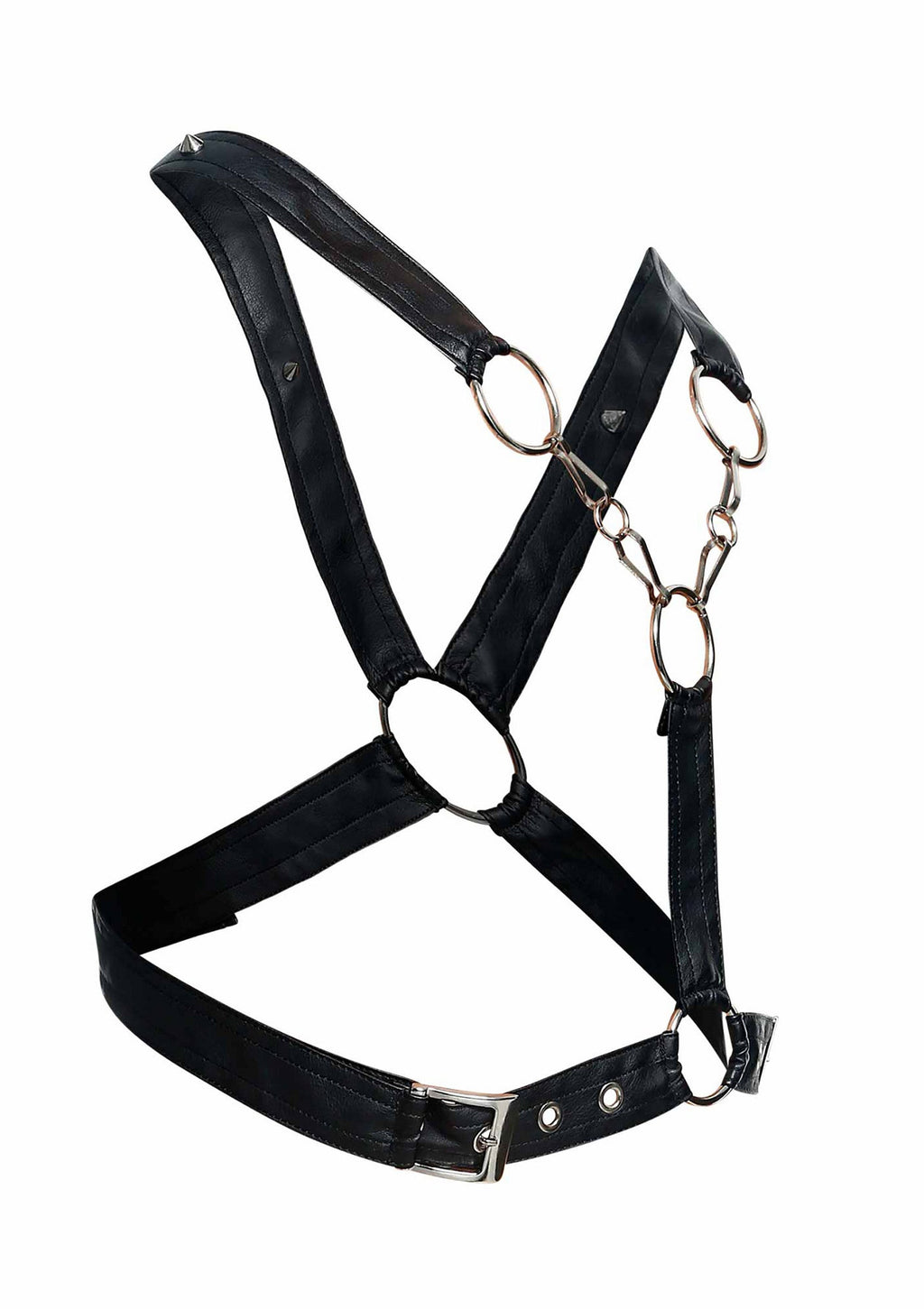 DNGEON Arnés negro con cadenas cruzadas