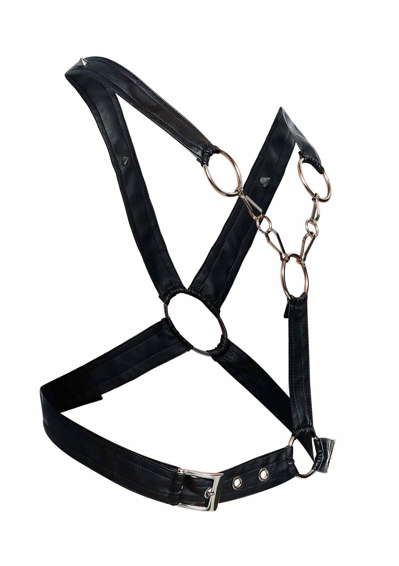 DNGEON Arnés negro con cadenas cruzadas