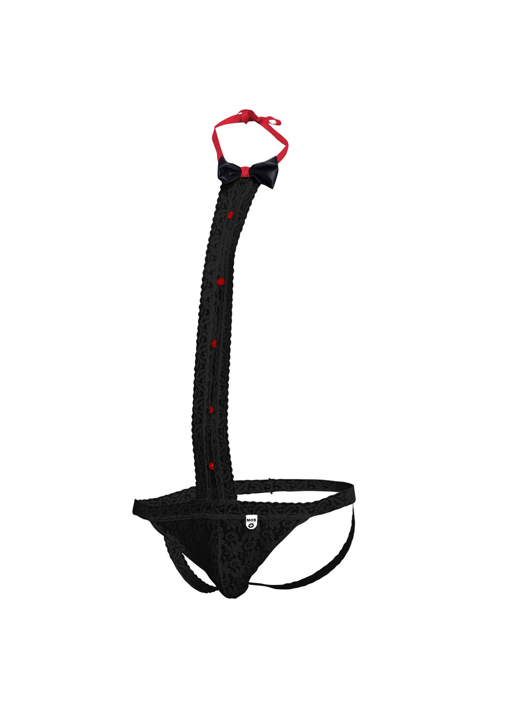 Tanga de encaje negro MOB Tuxedo