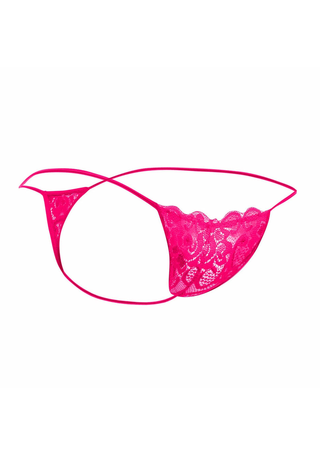Tanga de encaje rosa