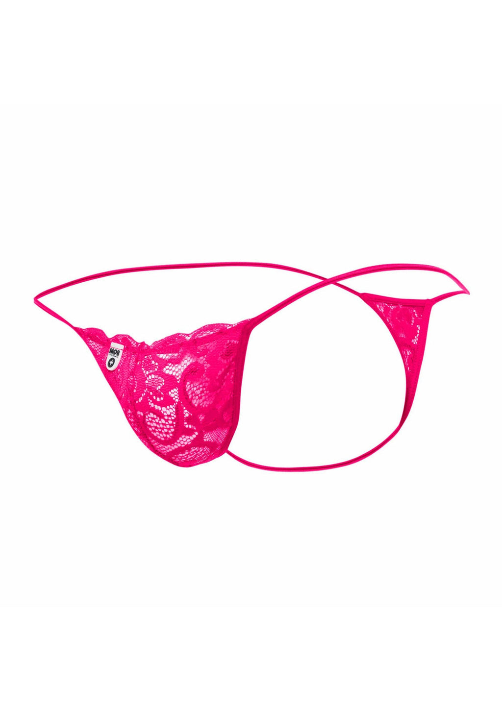Tanga de encaje rosa