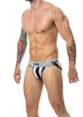 Jock classico a righe MOB bianco
