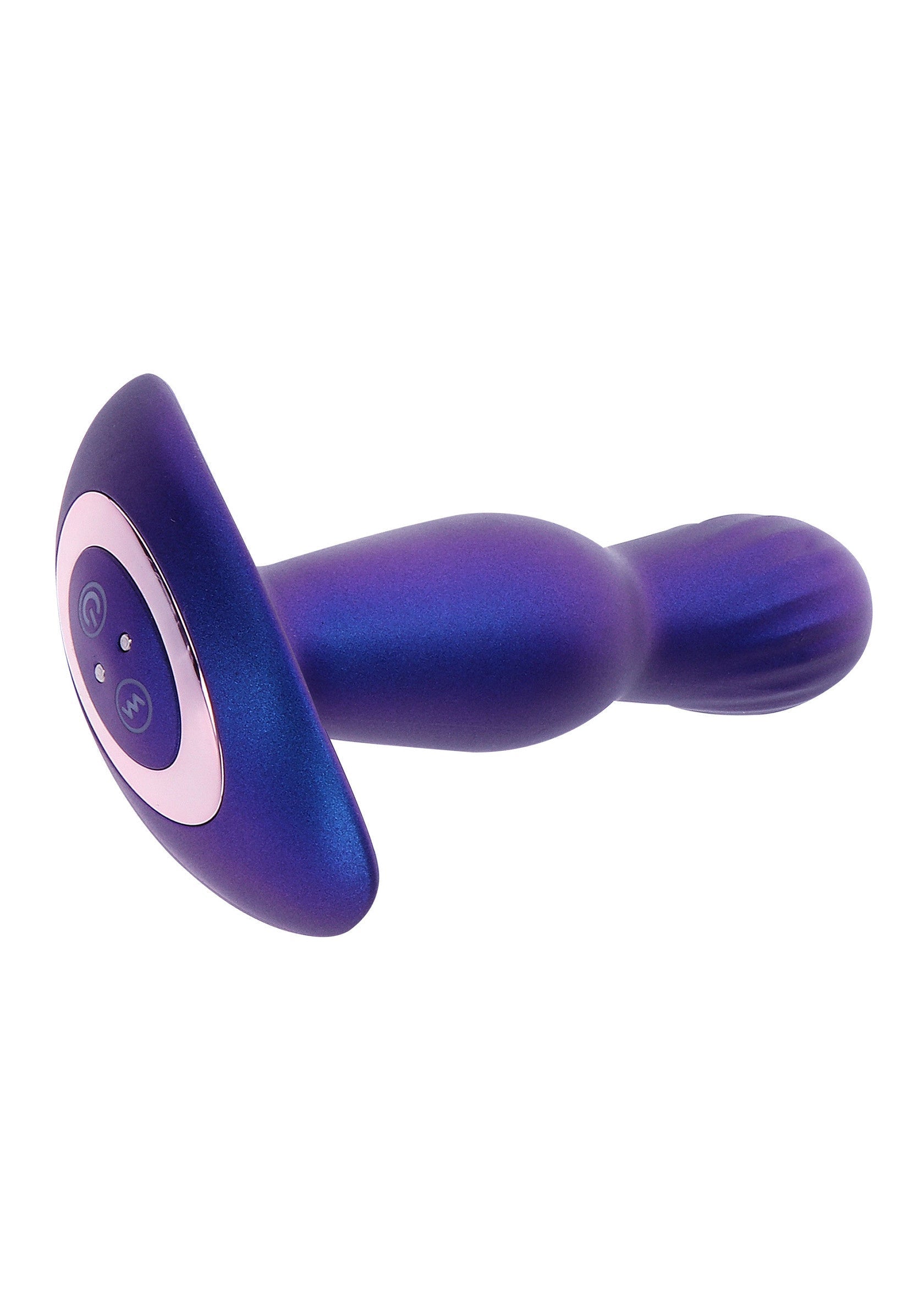 El tapón vibrador inflable Stout azul