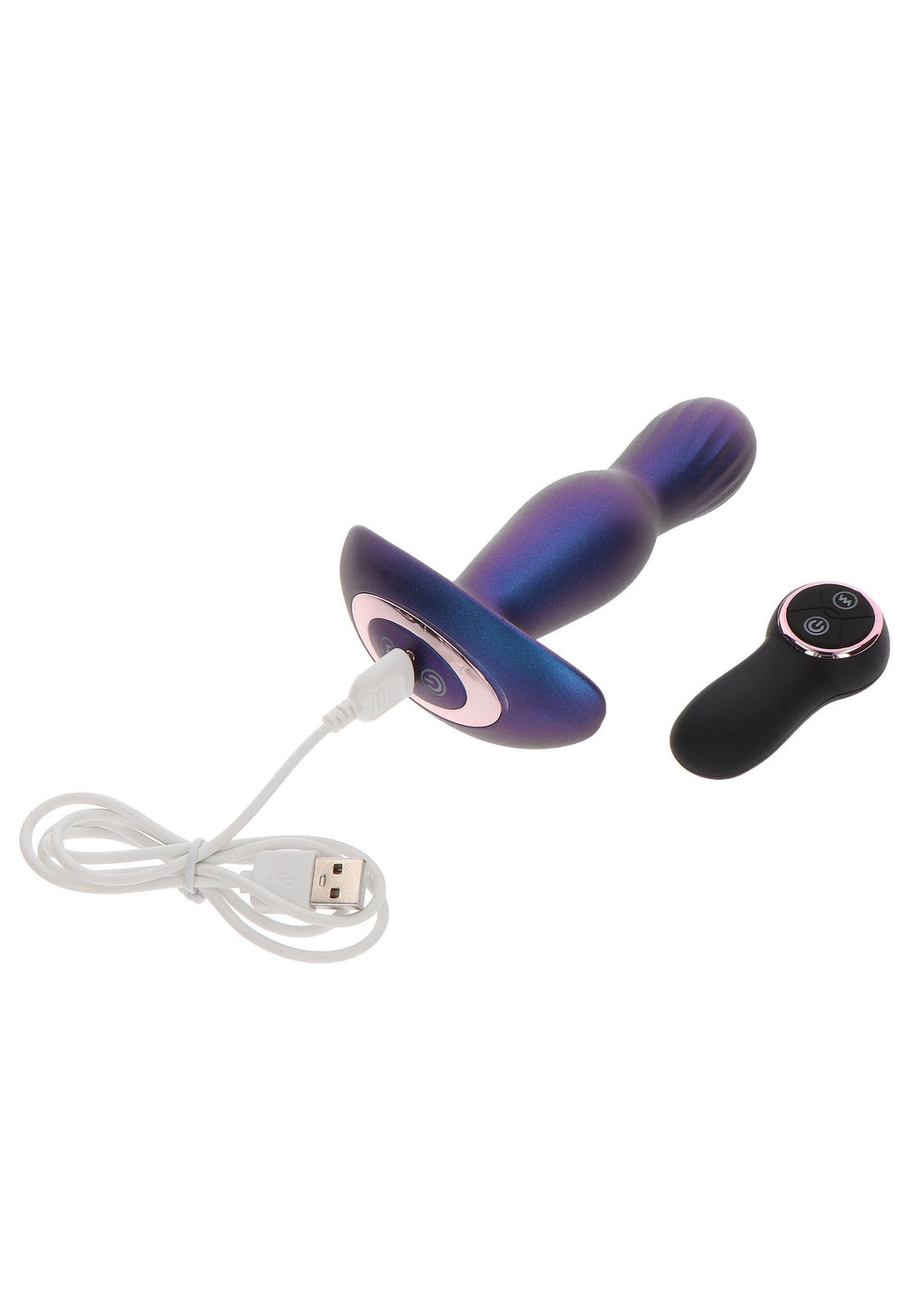 El tapón vibrador inflable Stout azul