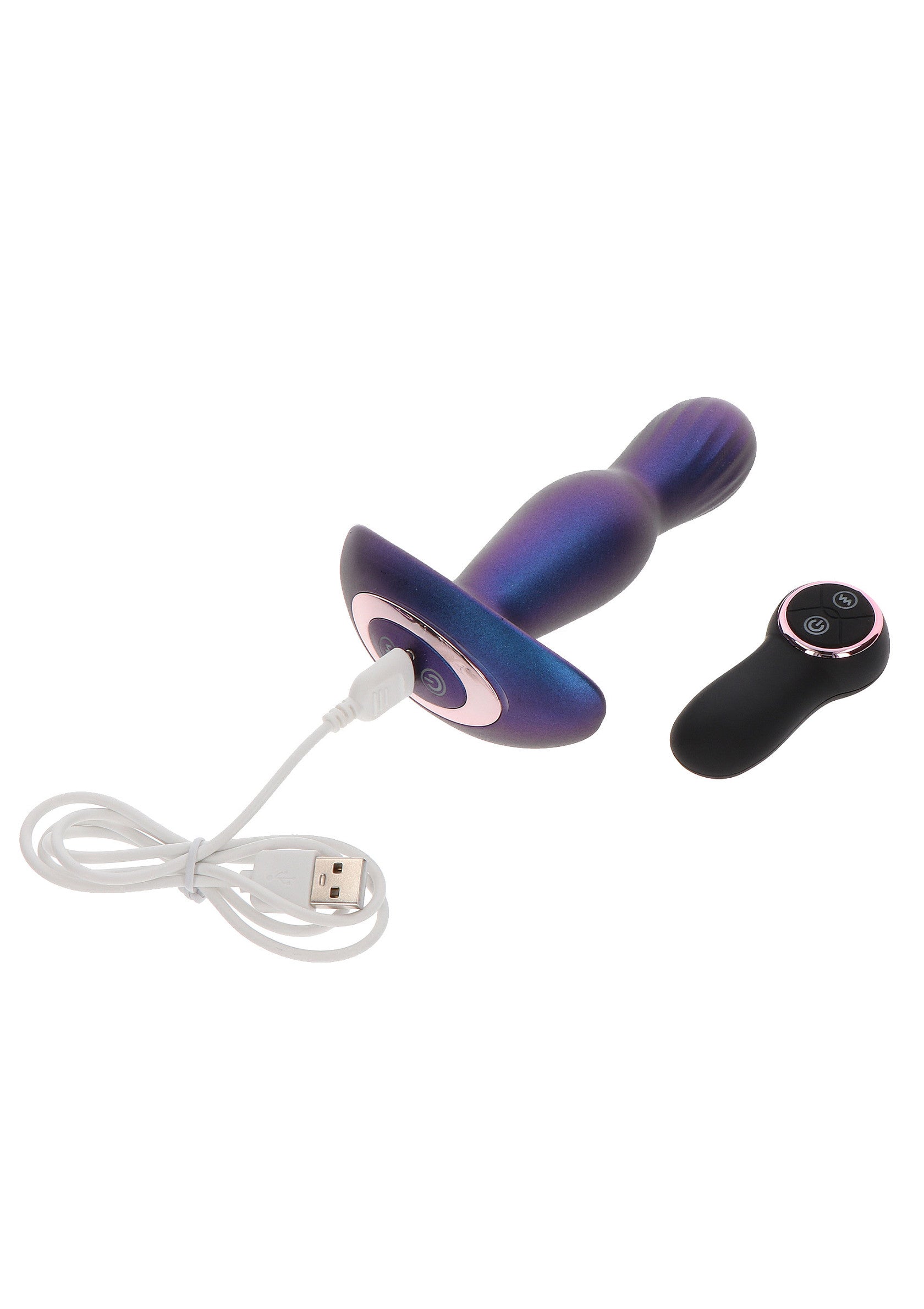 El tapón vibrador inflable Stout azul