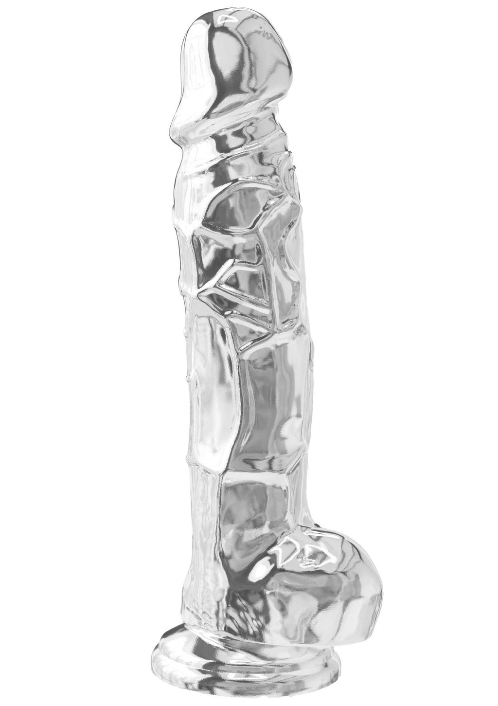 Dildo transparente de TPE 22,5 cm transparente