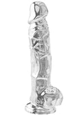 Dildo transparente de TPE 22,5 cm transparente