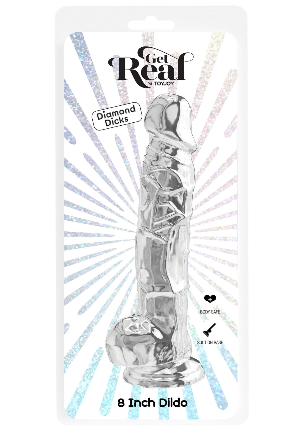 Dildo transparente de TPE 22,5 cm transparente