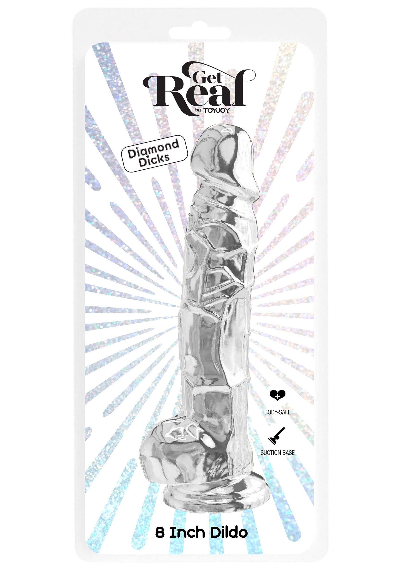 Dildo transparente de TPE 22,5 cm transparente