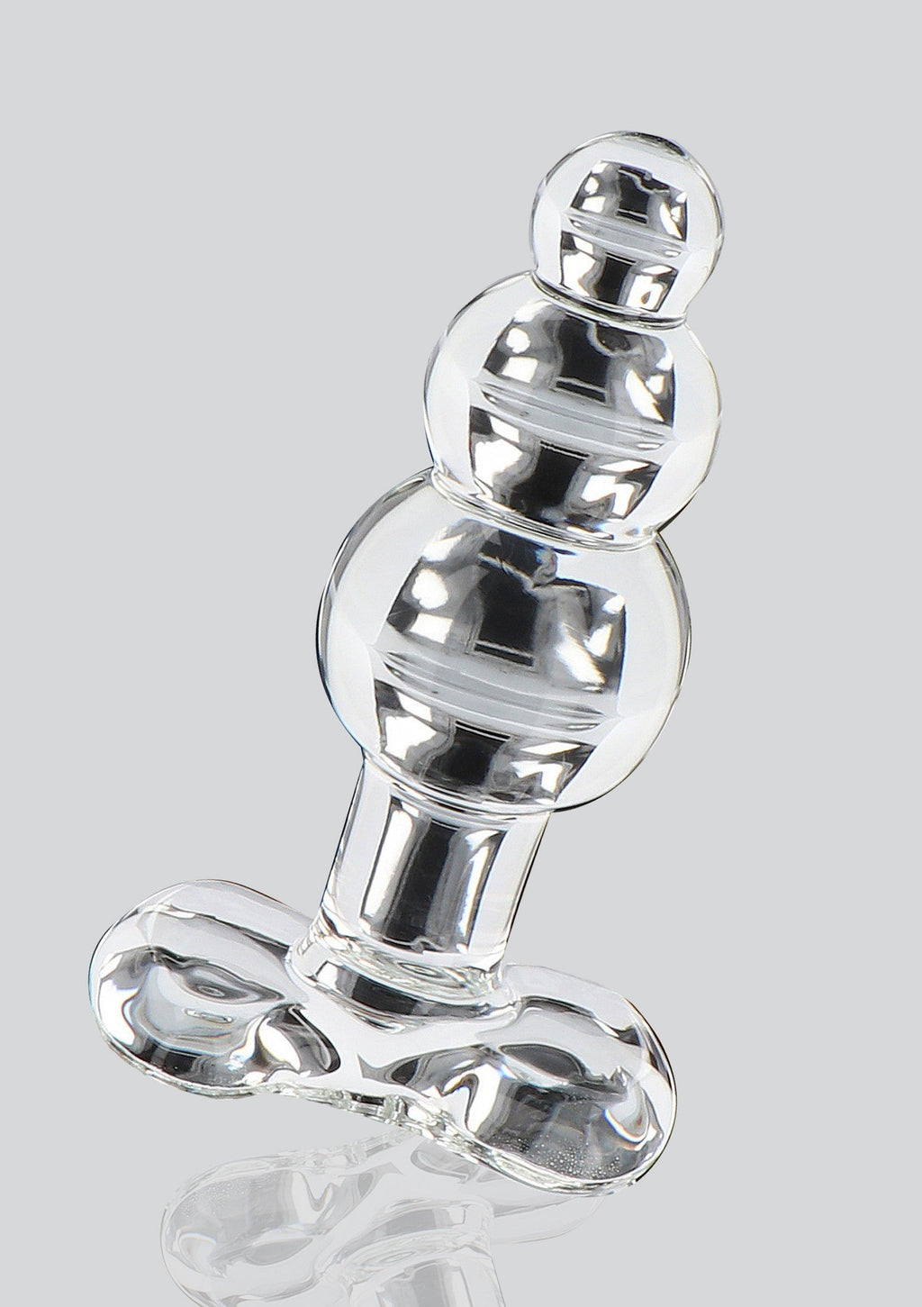 Joya anal de cristal transparente