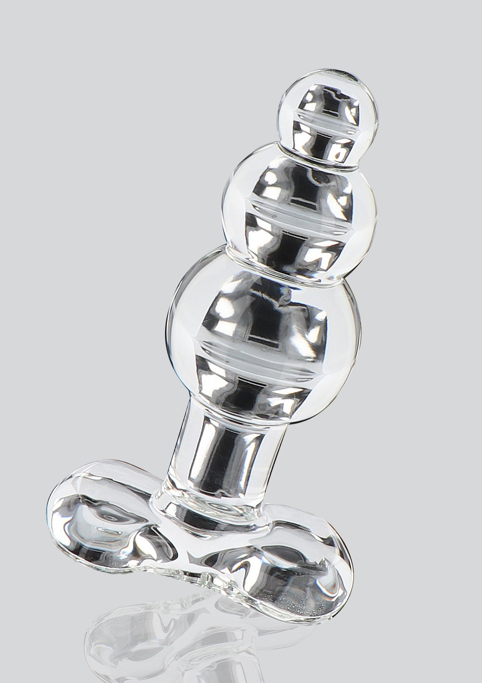 Joya anal de cristal transparente