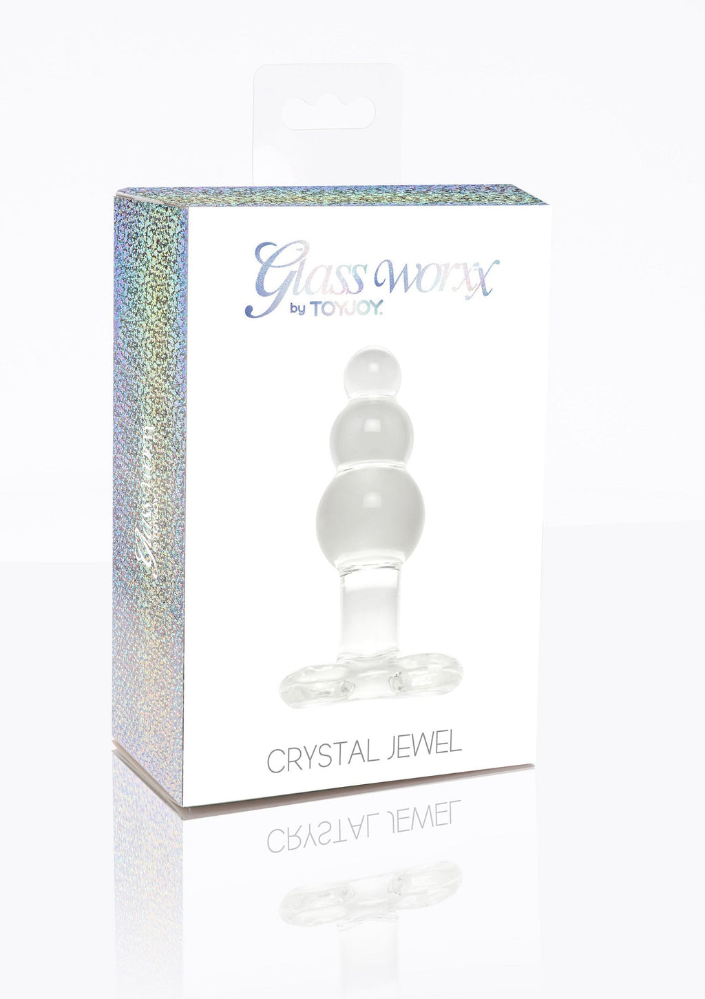 Joya anal de cristal transparente