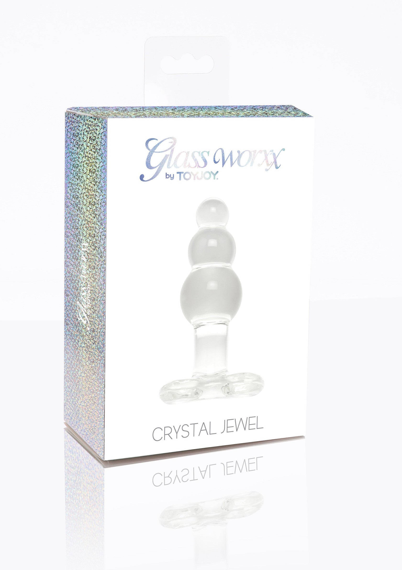 Joya anal de cristal transparente