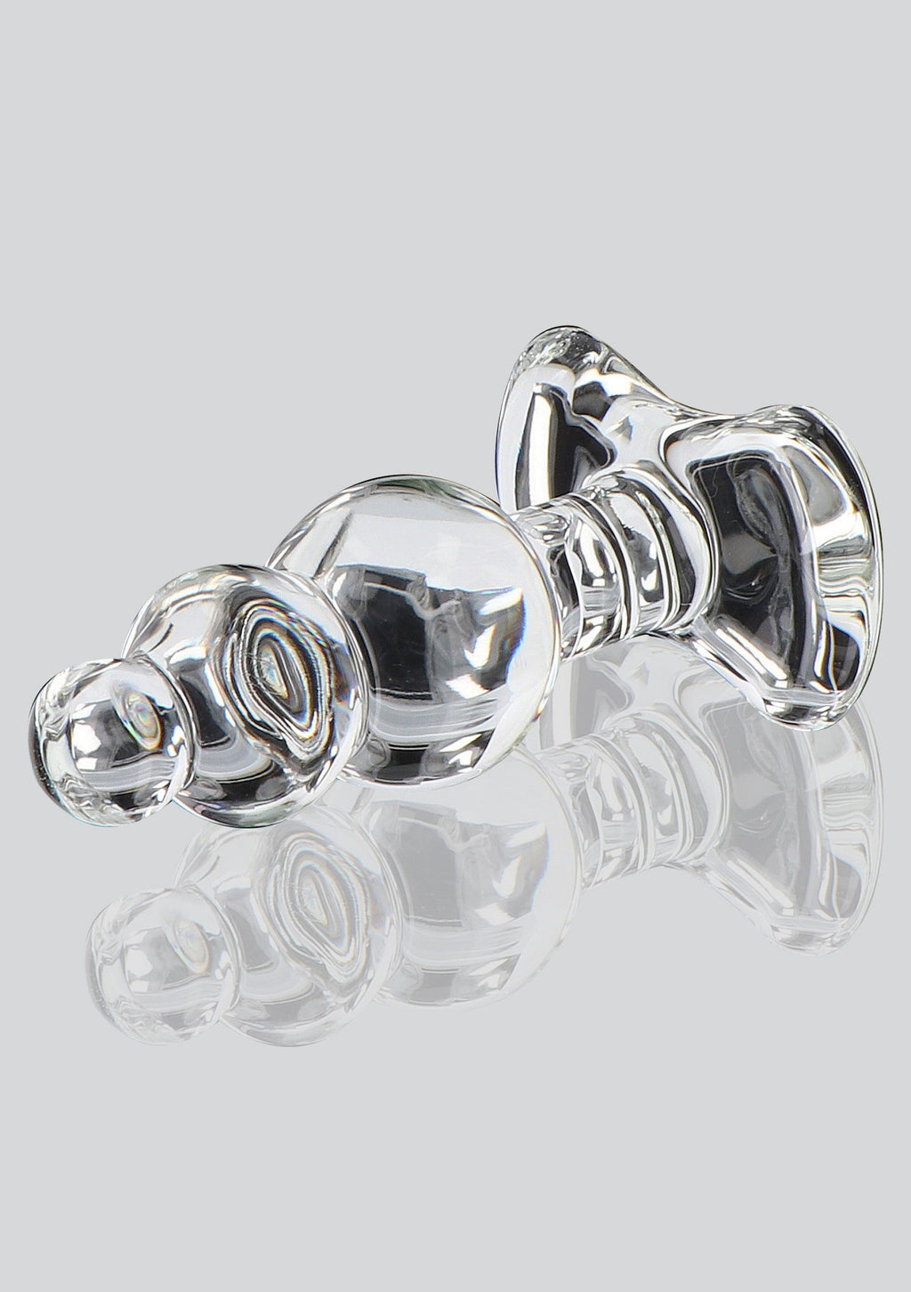 Joya anal de cristal transparente