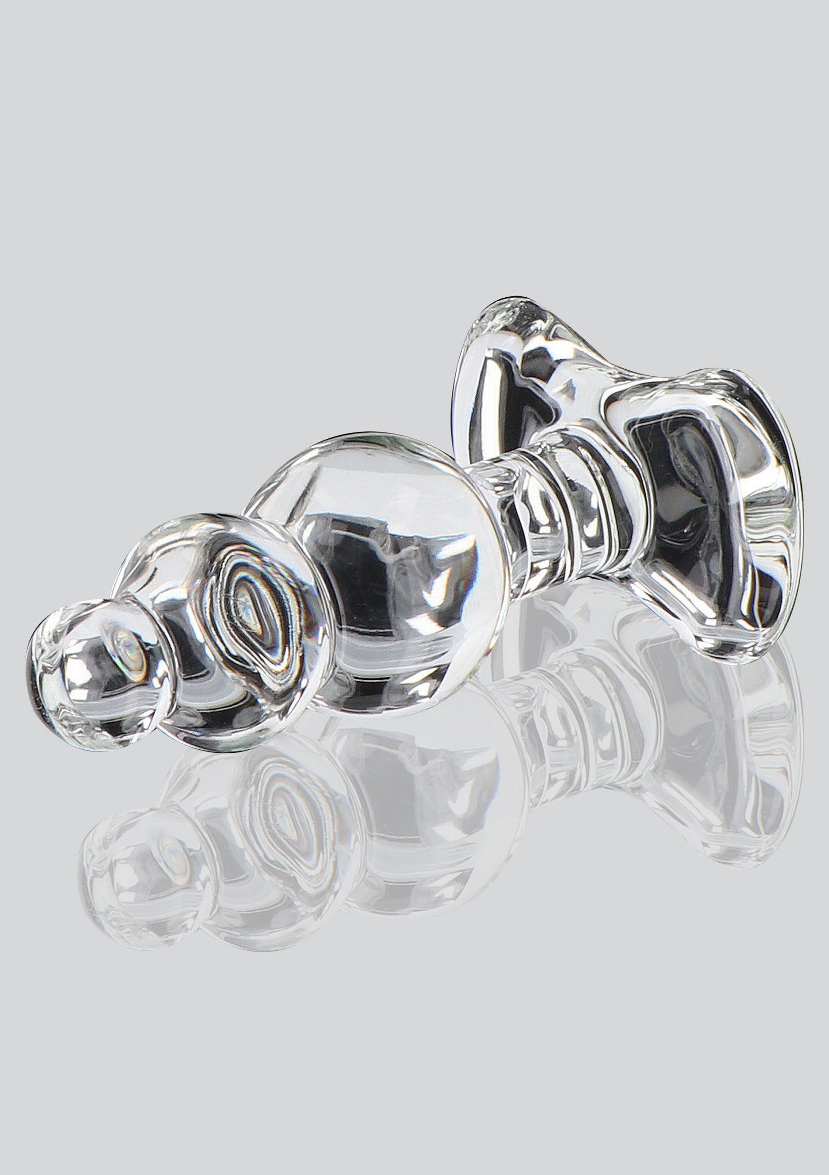Joya anal de cristal transparente
