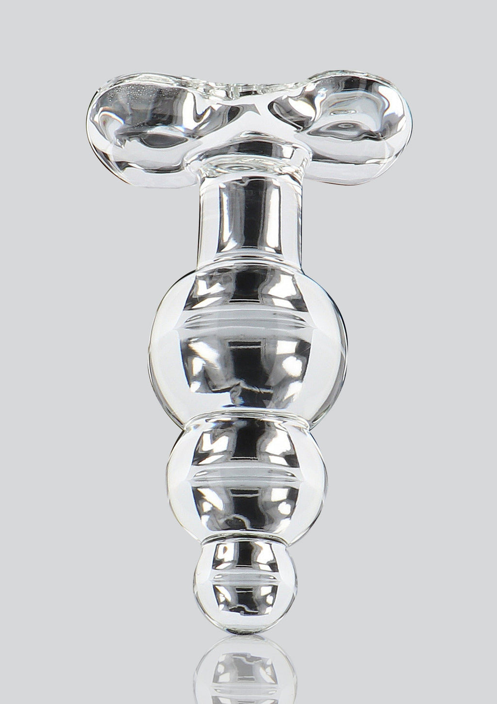 Joya anal de cristal transparente