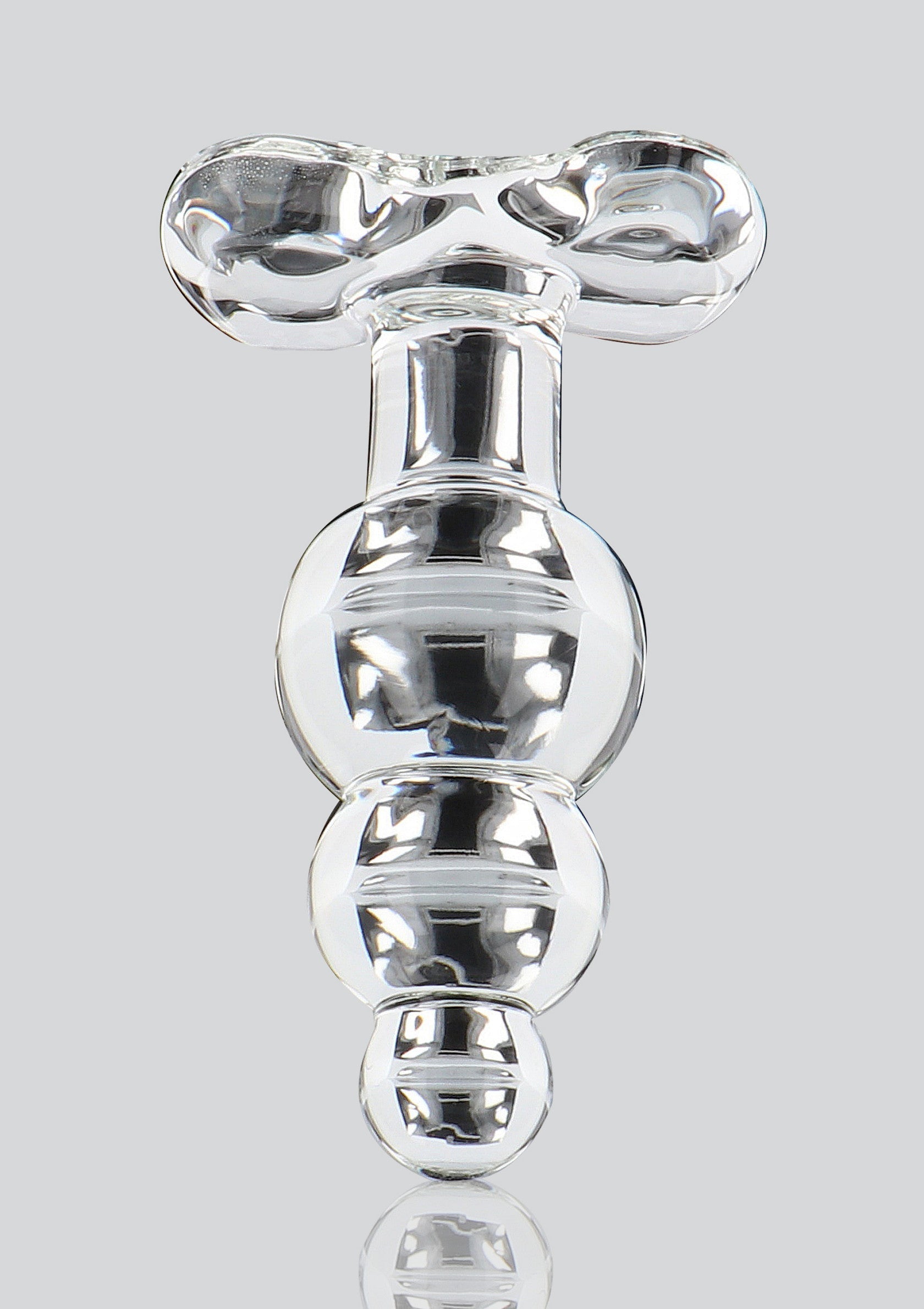 Joya anal de cristal transparente