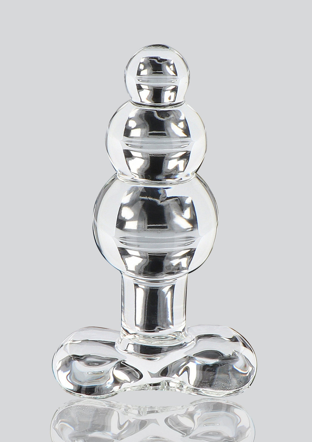 Joya anal de cristal transparente