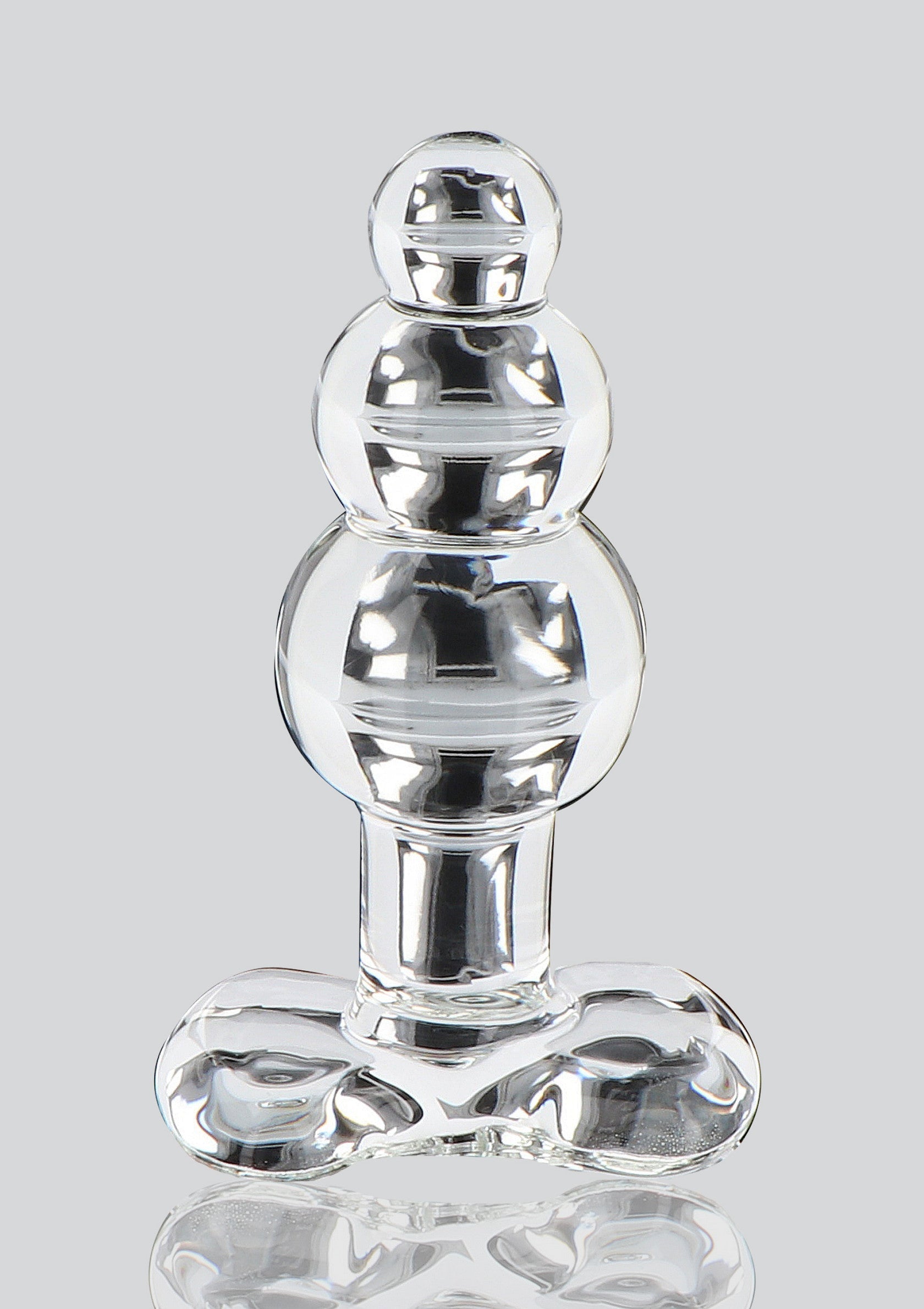 Joya anal de cristal transparente