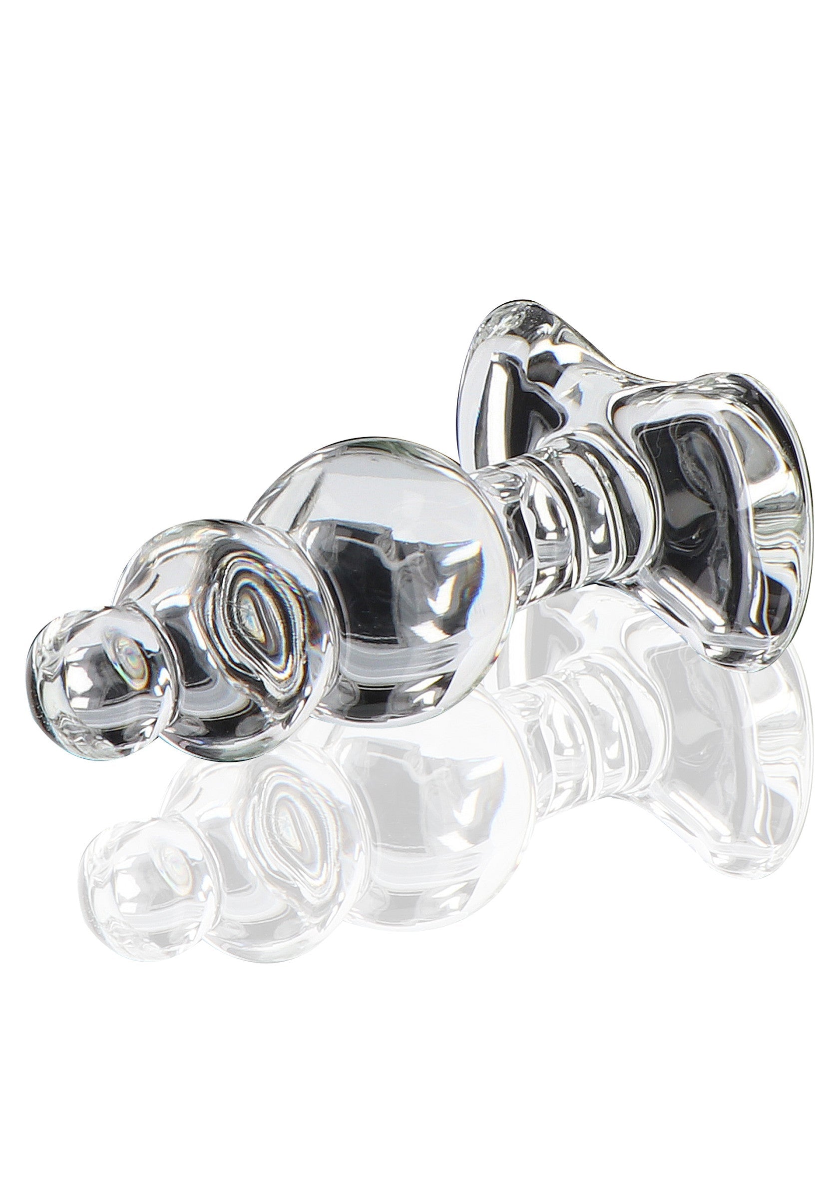 Joya anal de cristal transparente