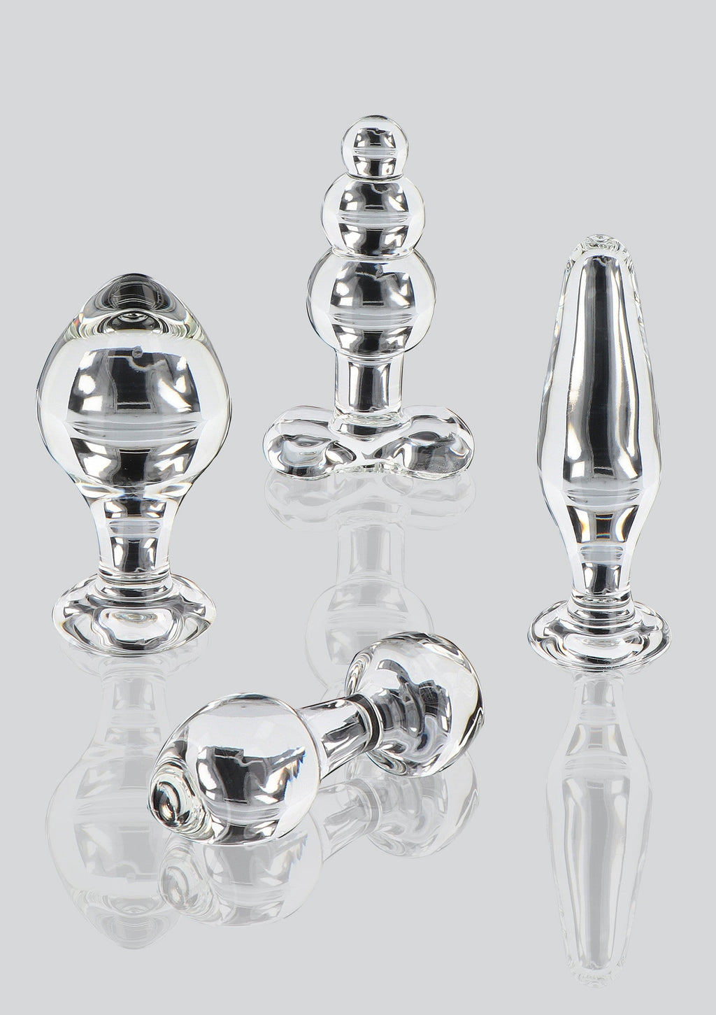 Joya anal de cristal transparente