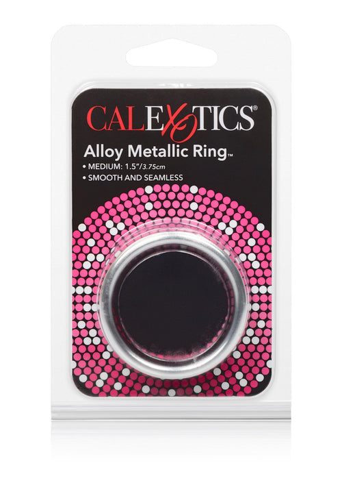 Anillo metálico de aleación de plata media