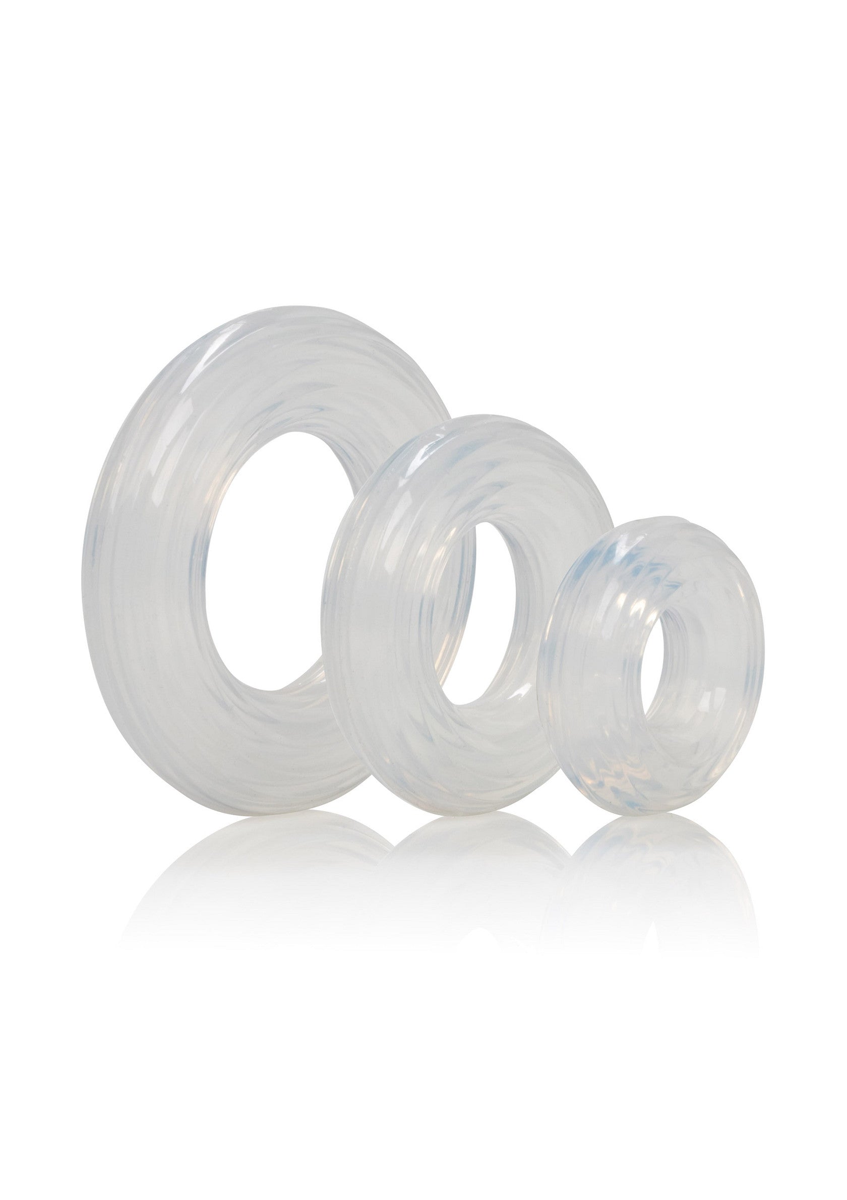 Juego de anillos de silicona premium transparentes
