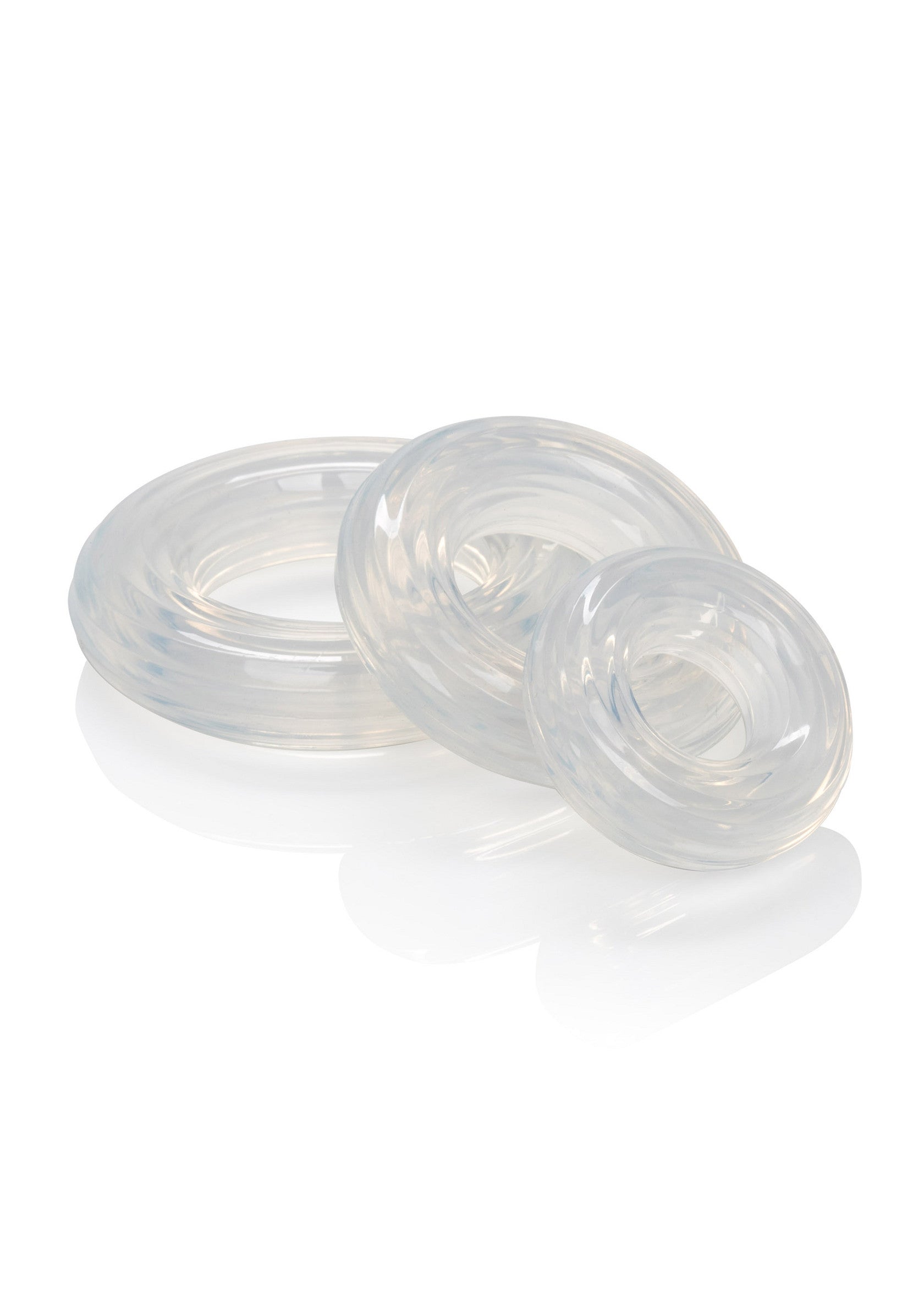 Juego de anillos de silicona premium transparentes