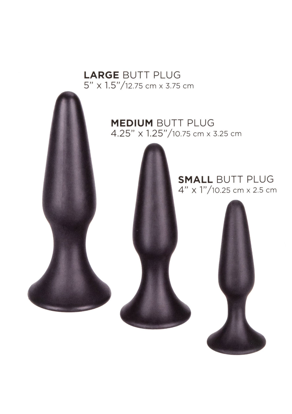 Kit de entrenamiento anal de silicona negra
