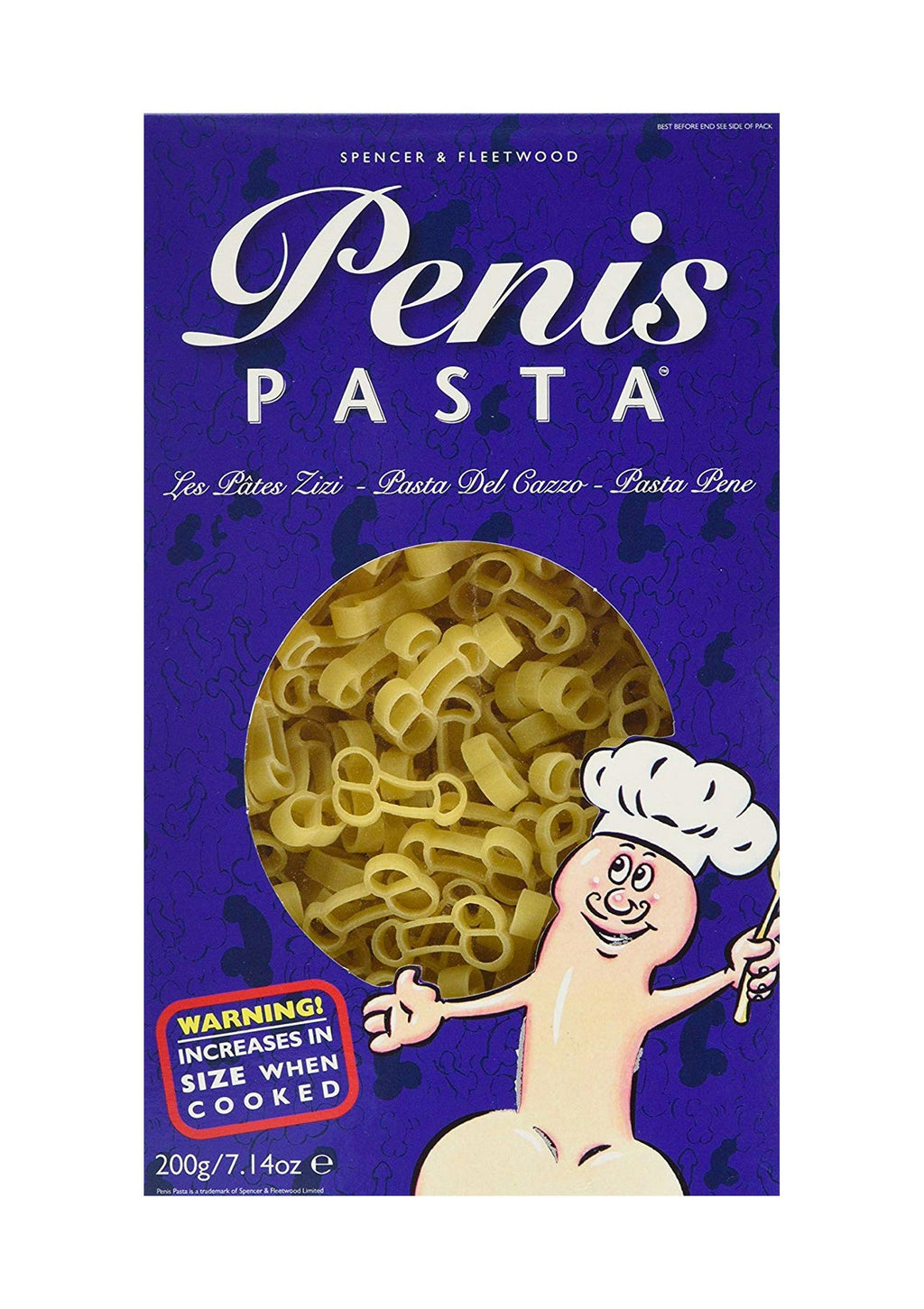 Surtido de pasta con forma de pene
