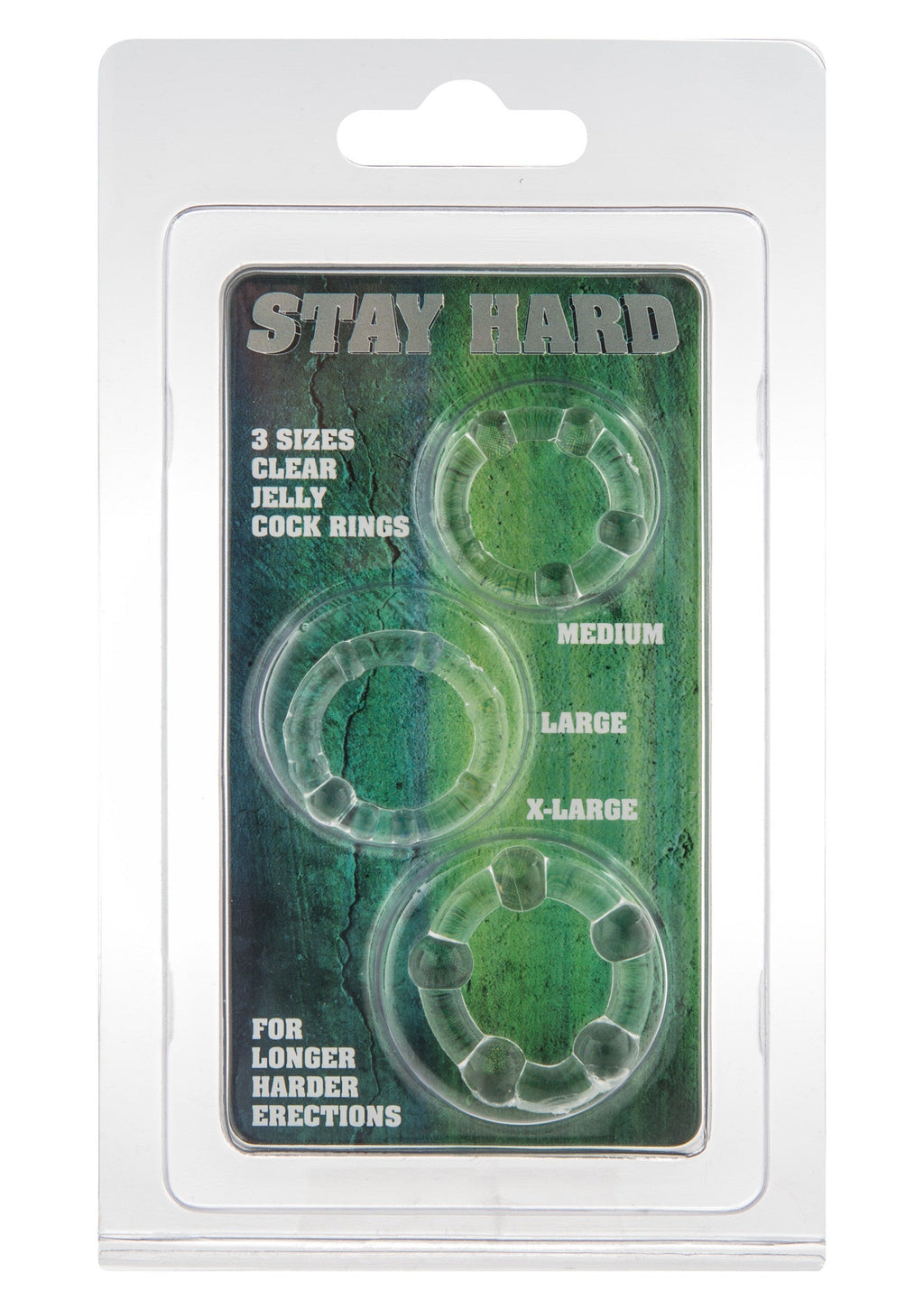 Stay Hard - Tres anillos transparentes