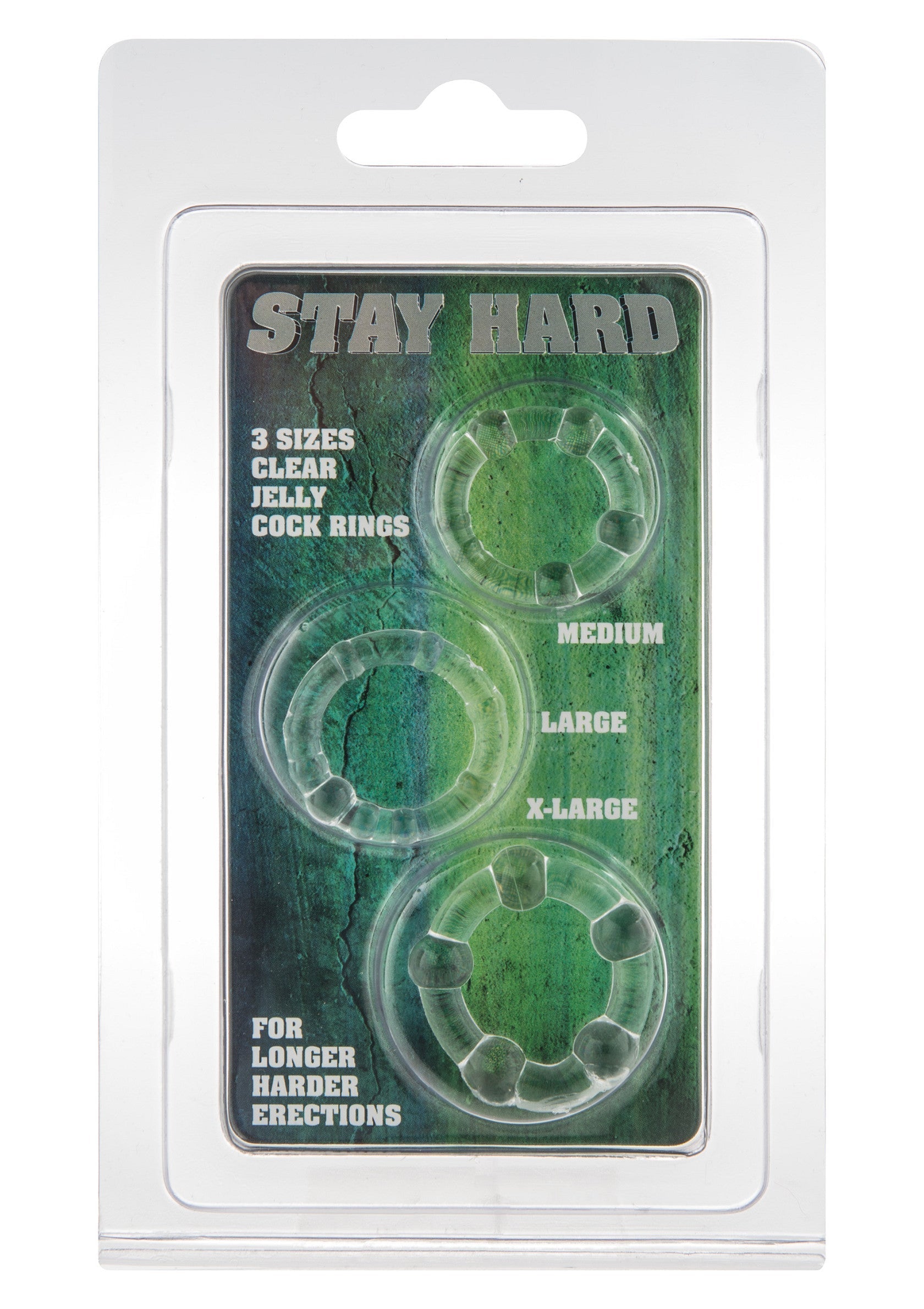 Stay Hard - Tres anillos transparentes