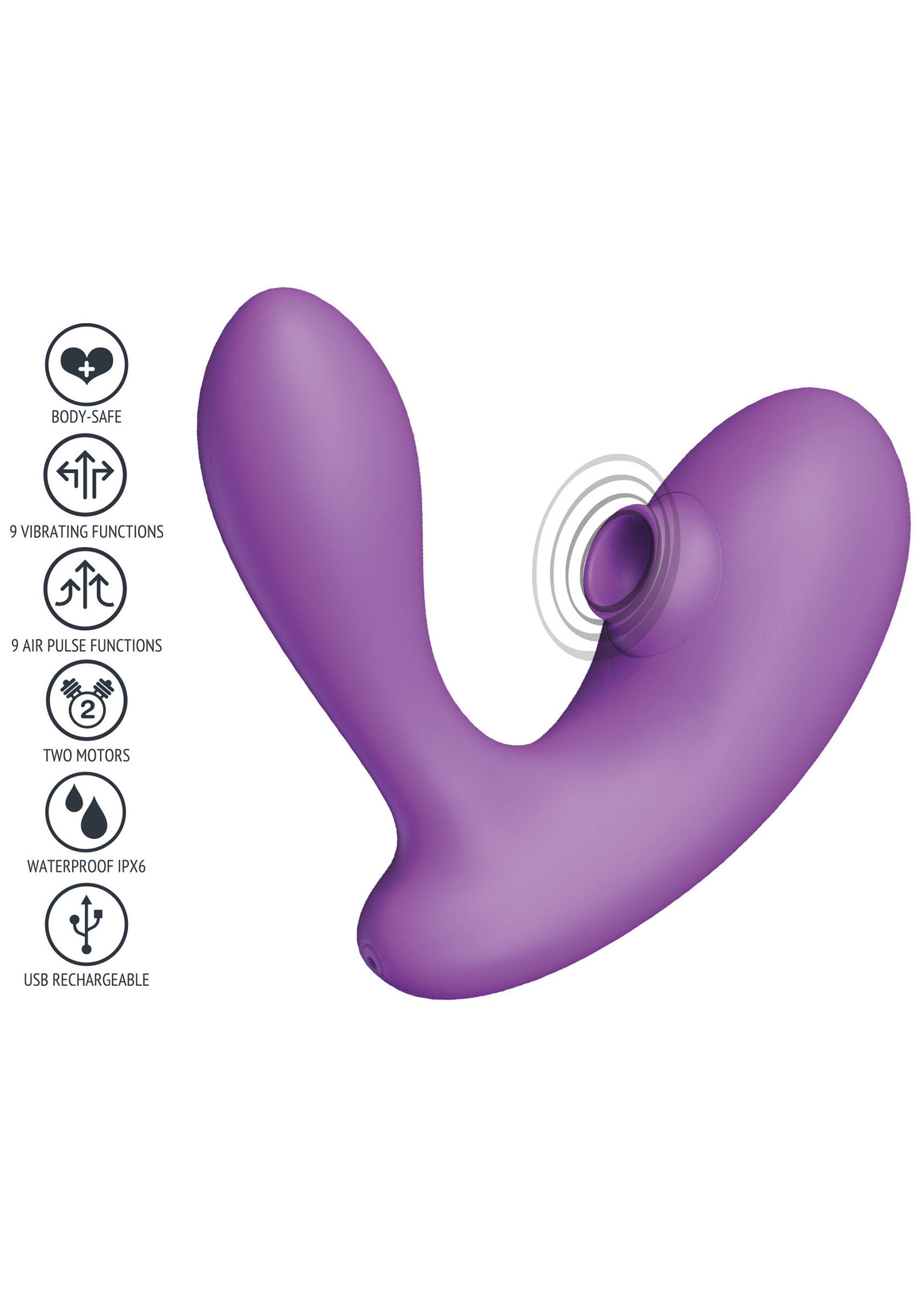 Vibrador de aire DuoVibe I violeta