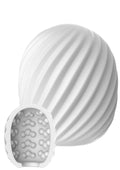 Mini Masturbador en espiral blanco