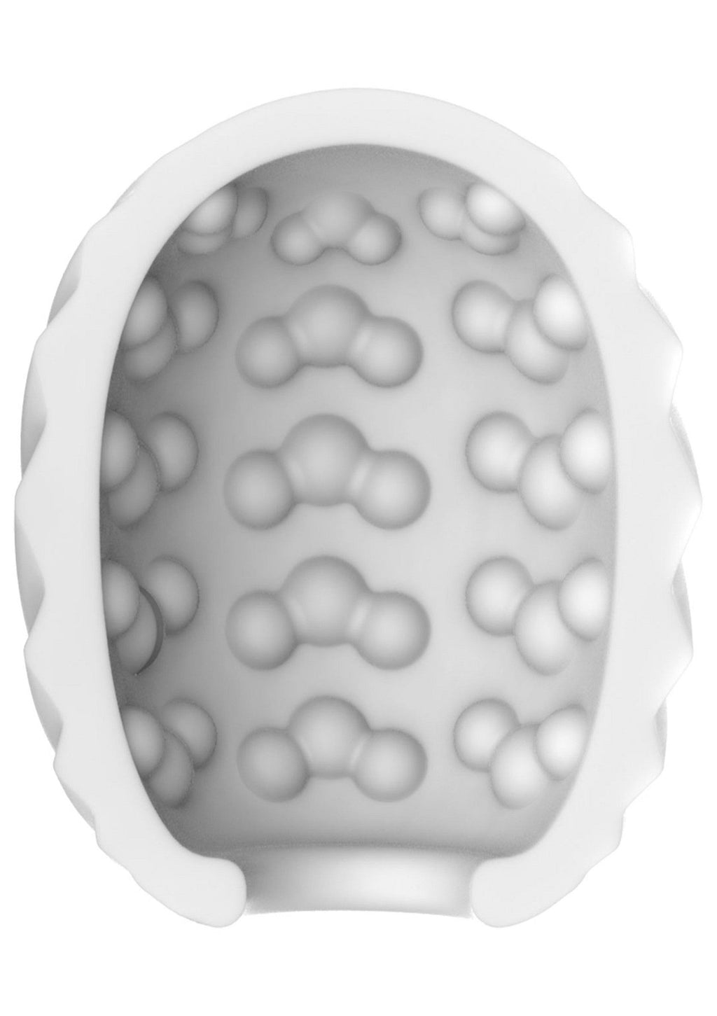 Mini Masturbador en espiral blanco