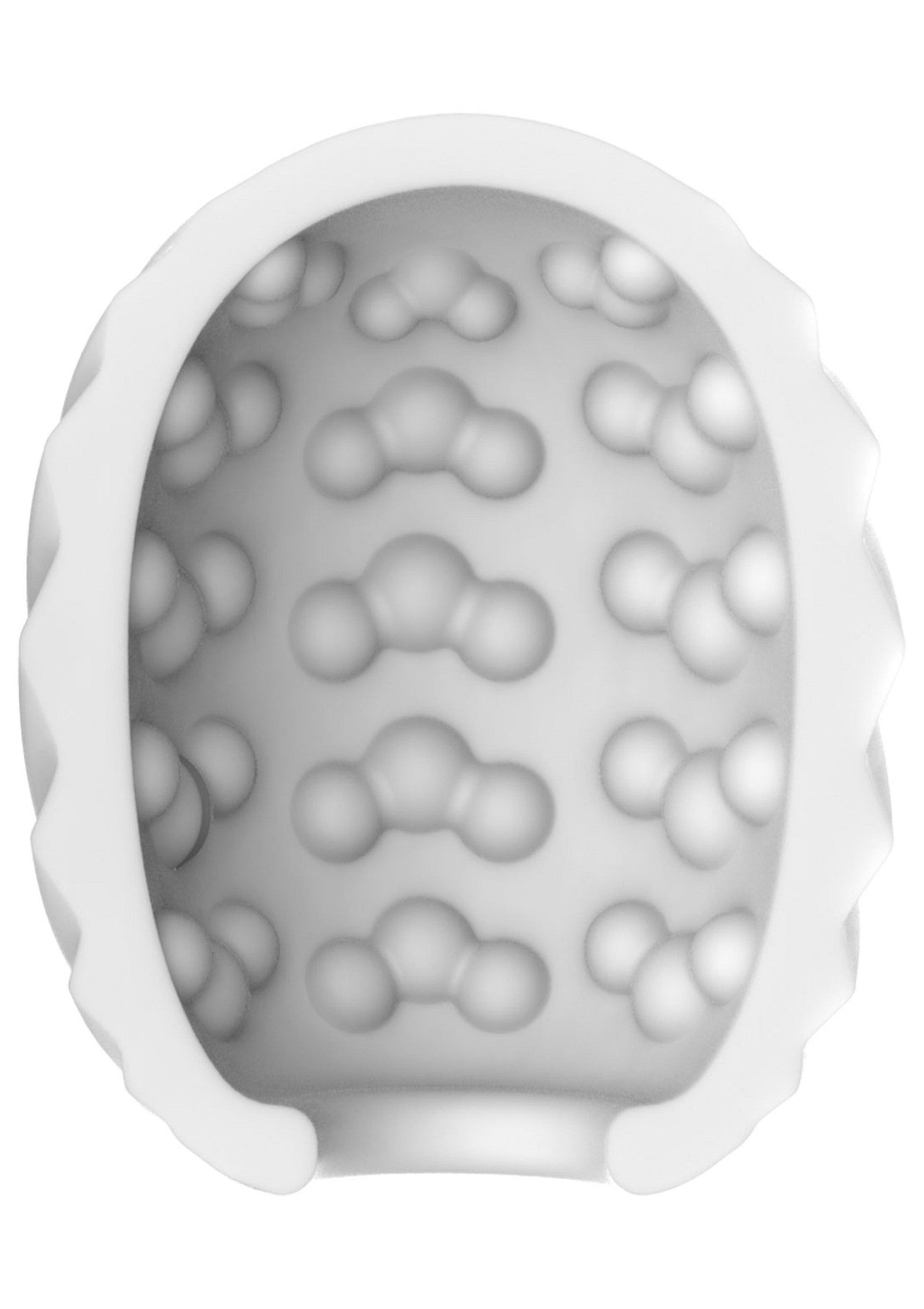 Mini Masturbador en espiral blanco