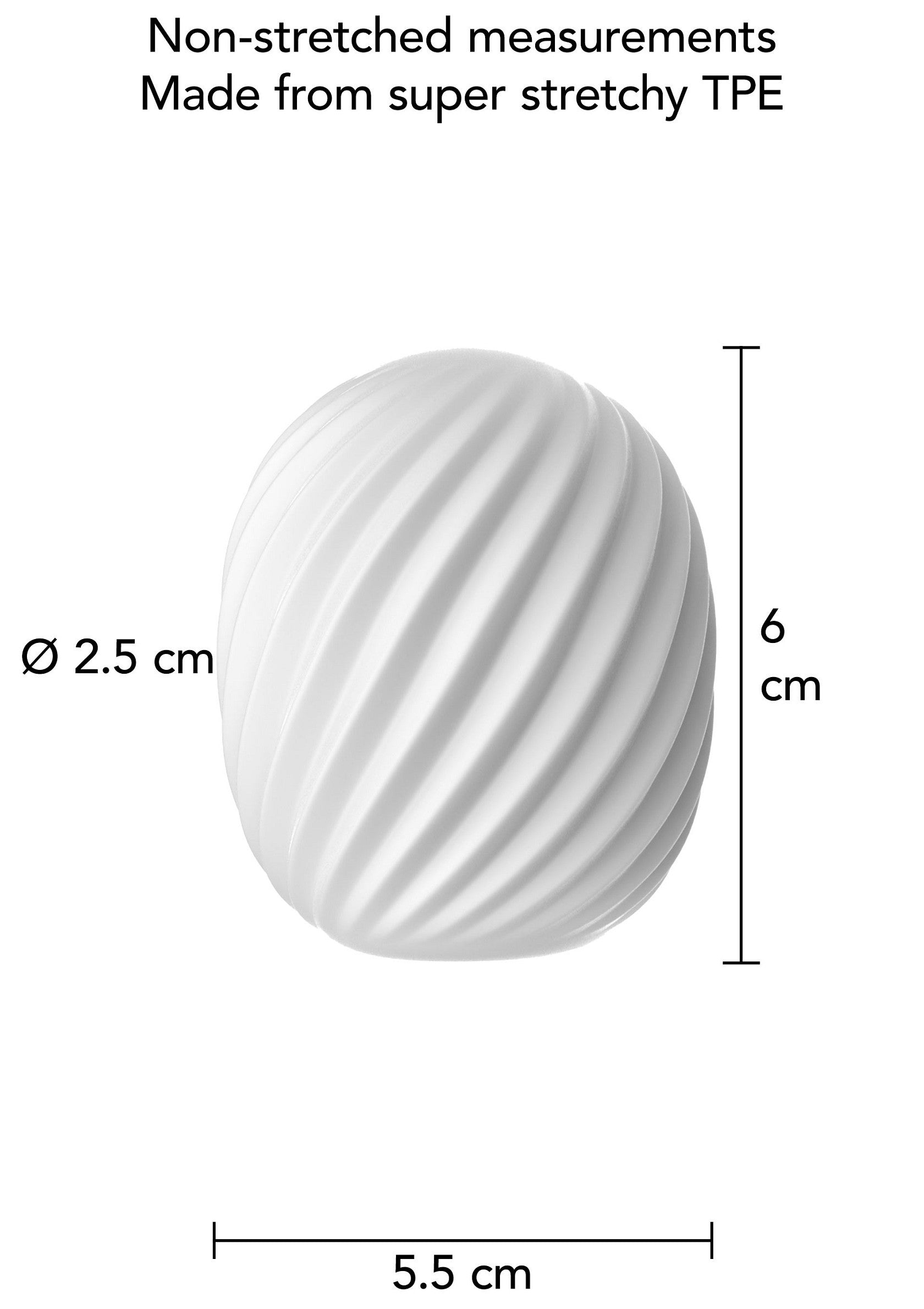 Mini Masturbador en espiral blanco
