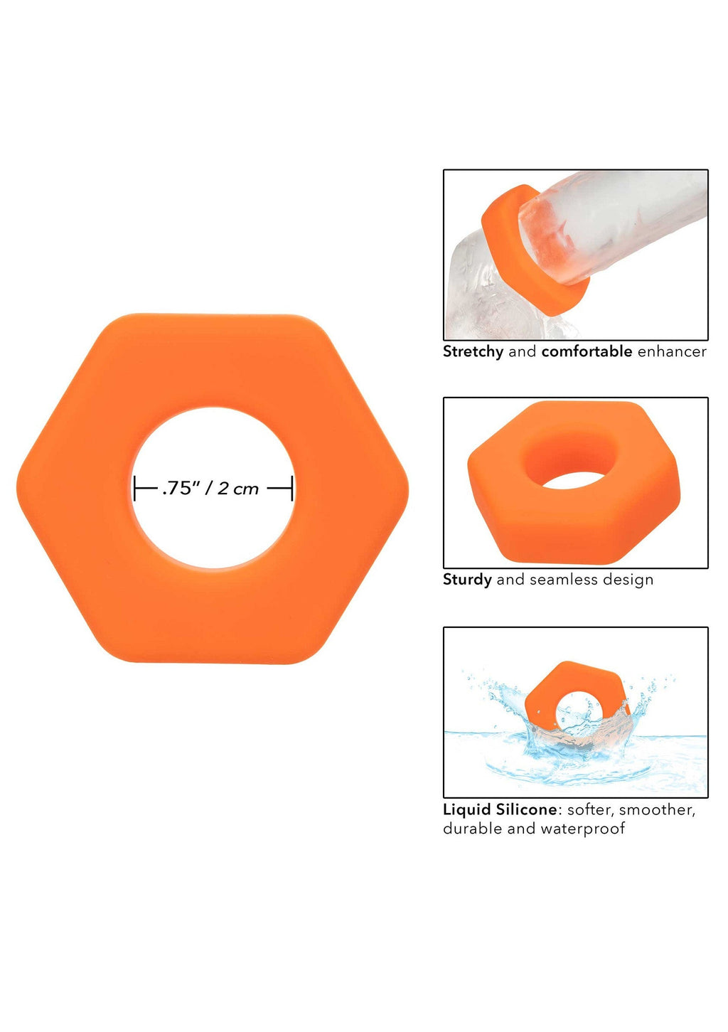 Alpha Prolong Sexagon Ring naranja