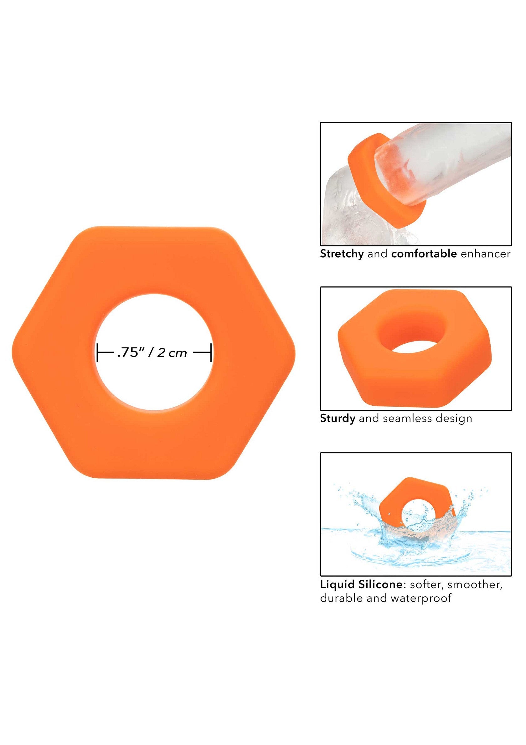 Alpha Prolong Sexagon Ring naranja