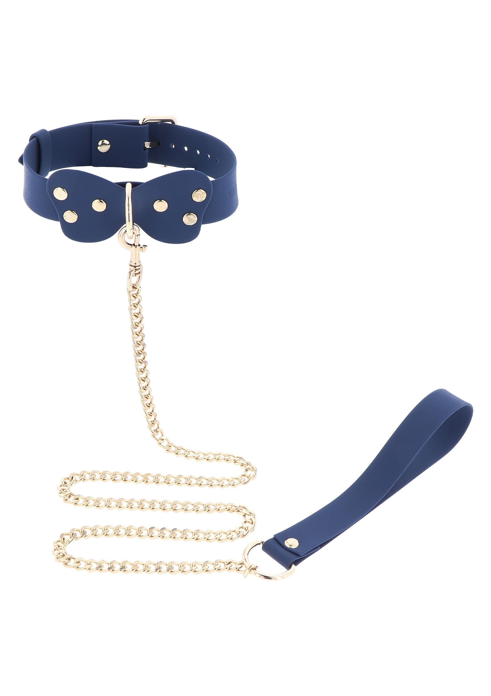 Collar y correa de silicona azul
