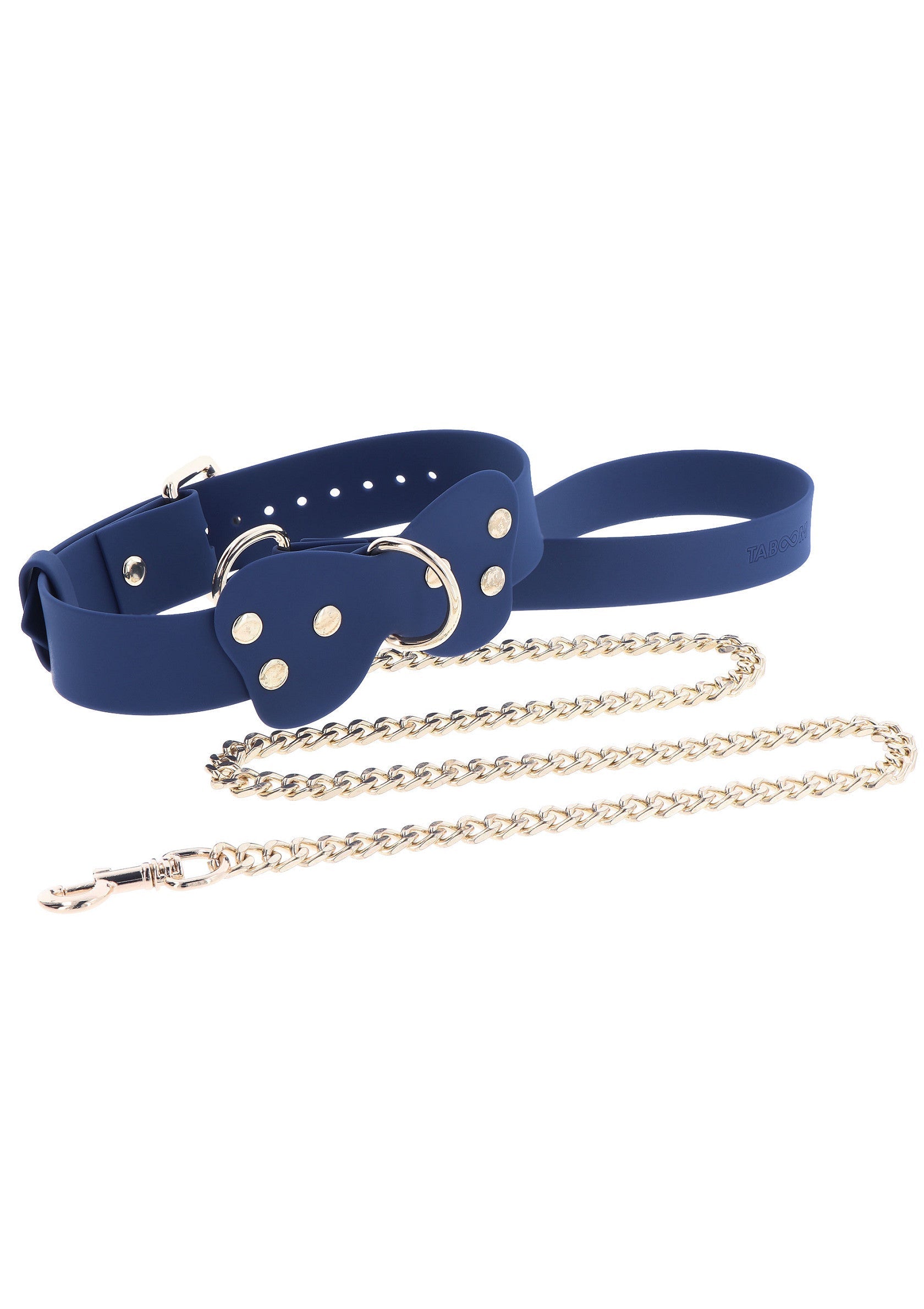 Collar y correa de silicona azul